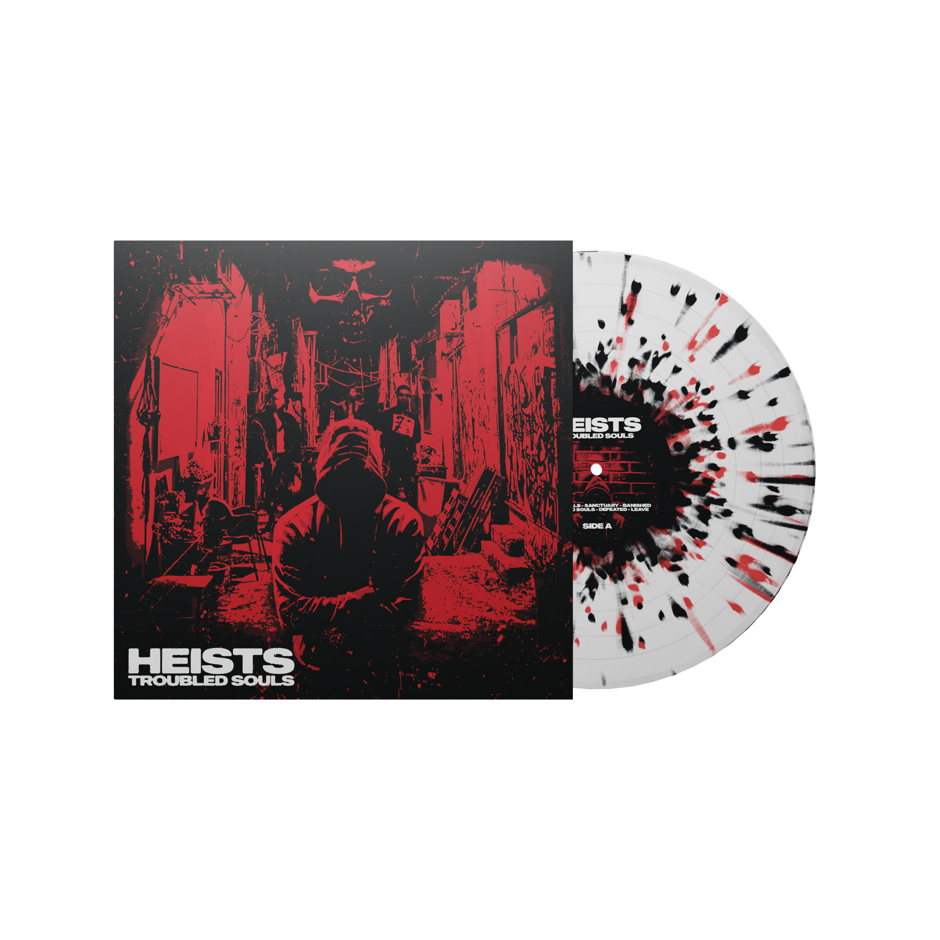 Troubled Souls LP (White w/ Black & Red Splatter)