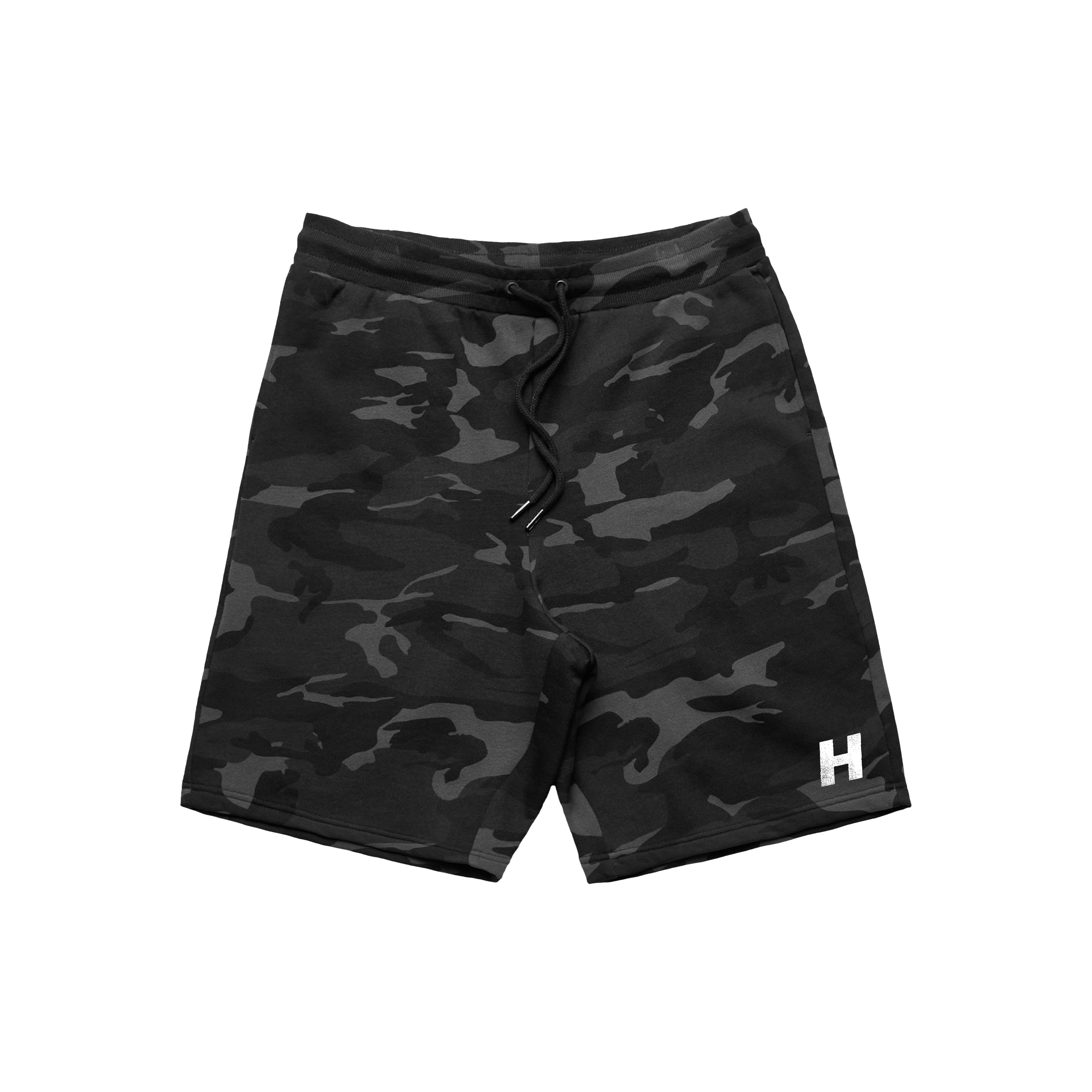 H Black Camo Shorts
